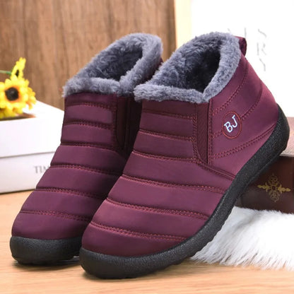 Trendy 2024 Women's Winter Boots - Cozy Slip-On Waterproof Snow Bootie