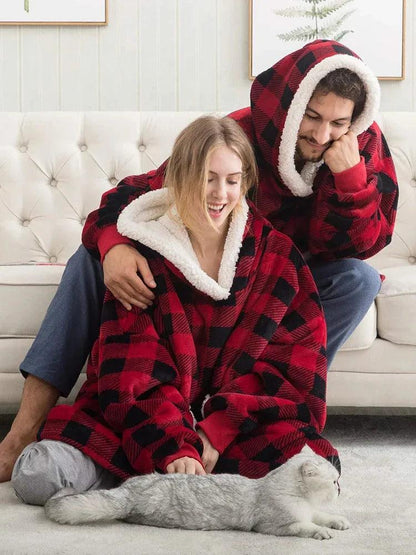 CozyWear Oversized Fleece Hoodie Blanket