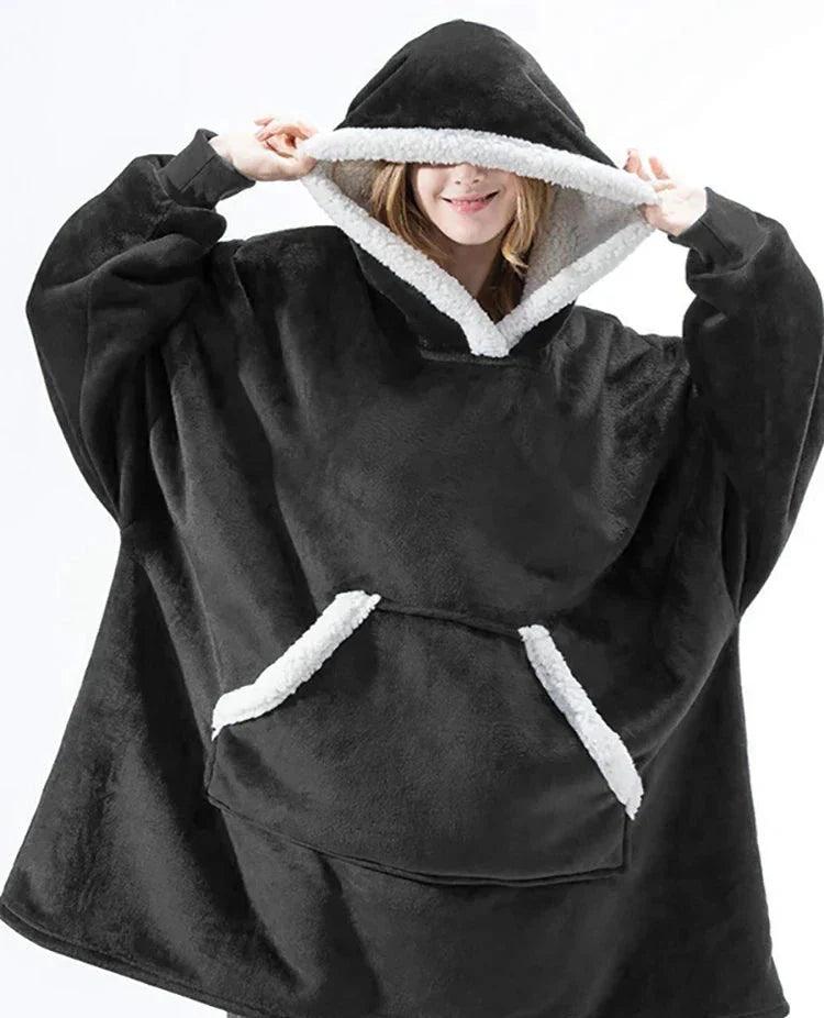 CozyWear Oversized Fleece Hoodie Blanket