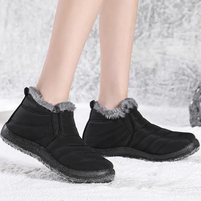 Trendy 2024 Women's Winter Boots - Cozy Slip-On Waterproof Snow Bootie