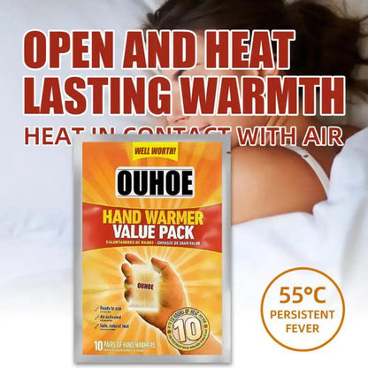 10pcs Self-Heating Hand Warmers - Winter Body & Abdomen Heat Pads