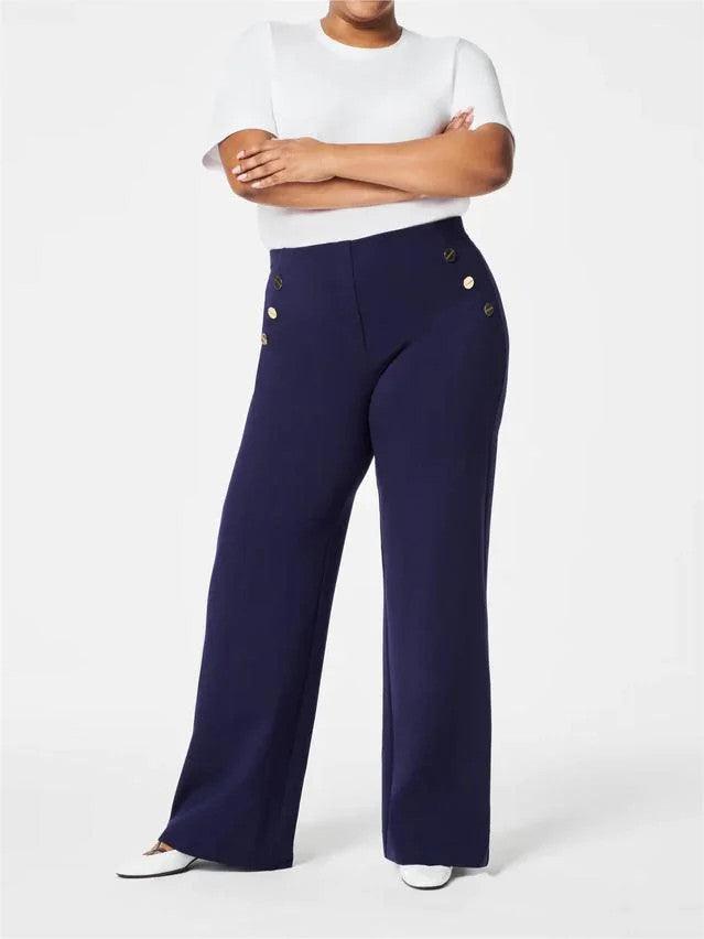 🔥LAST DAY 50% OFF🎁 Tummy Control Button Wide Leg Pant