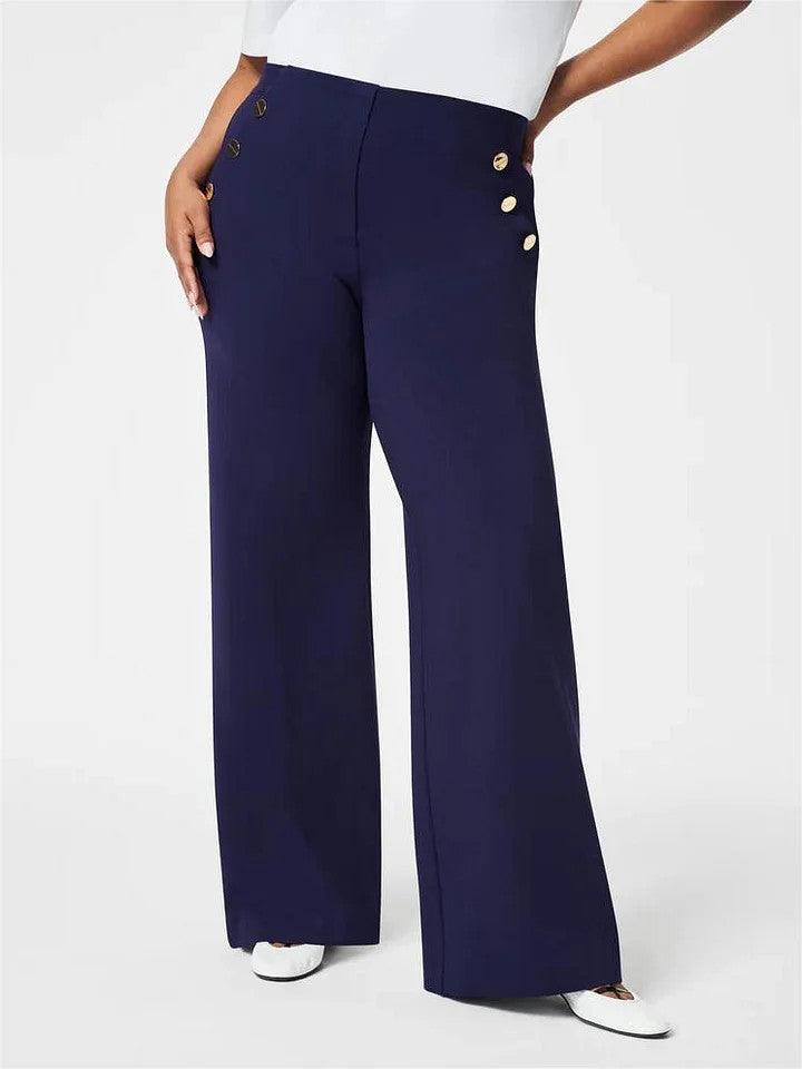 🔥LAST DAY 50% OFF🎁 Tummy Control Button Wide Leg Pant