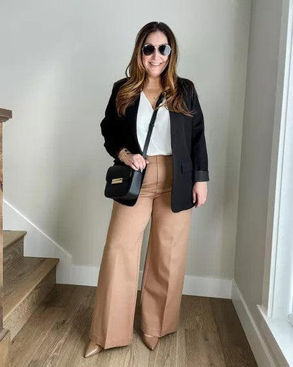 🔥LAST DAY 50% OFF🎁 Tummy Control Button Wide Leg Pant