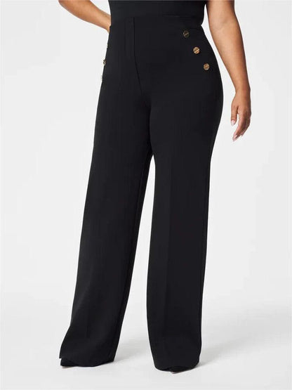 🔥LAST DAY 50% OFF🎁 Tummy Control Button Wide Leg Pant