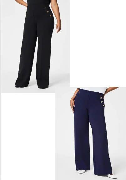 🔥LAST DAY 50% OFF🎁 Tummy Control Button Wide Leg Pant